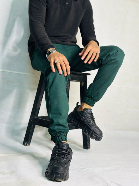 Olive Green Cargo Pants, Made with soft and warm cotton for UNISEX